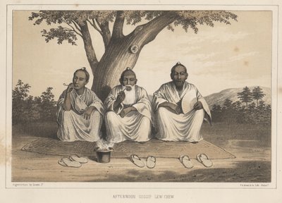 Afternoon Gossip, Lew Chew, 1855 by Eliphalet Brown